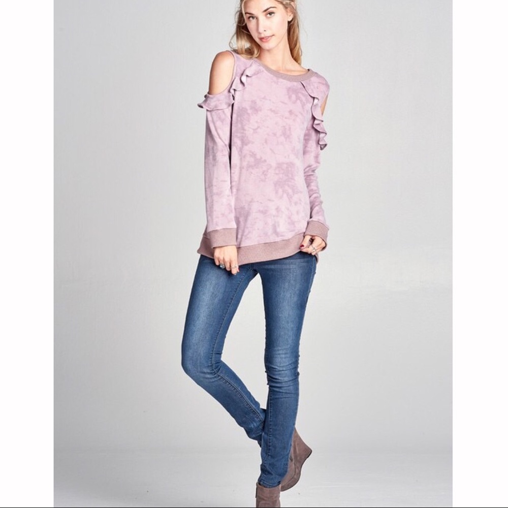 Mineral Washed Ruffled Top - Picture 3 of 5